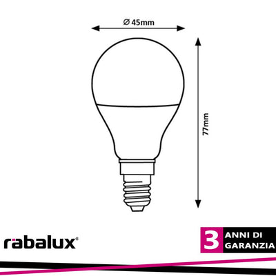 SMD LED, E14 P45, 5W, 470LM, 6500K