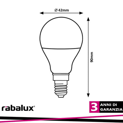 SMD LED, E14 G45, 9W, 810LM, 3000K