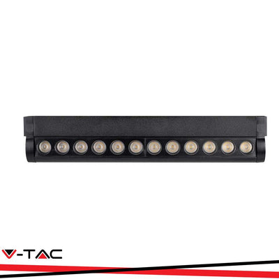 12W LED MAGNETICO LINEARE SPOT LIGHT ADJUSTABLE 6400K CORPO NERO
