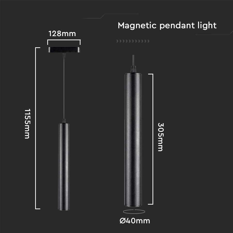15W LED MAGNETIC PENDANT LIGHT 4000K CORPO NERO