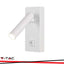 2W FARETTO LED DA PARETE QUADRATO CON INTERRUTTORE 4000K CORPO BIANCO