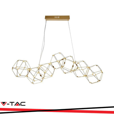 20W LED LAMPADA A SOSPENSIONE DI DESIGN ( L94.5*W32.5*H120CM) 3000K CORPO D ORO