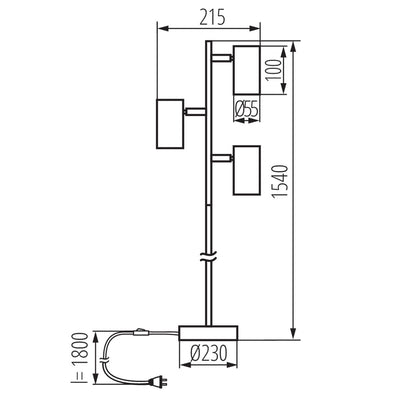 LAMPADA DA TERRA EVALO FL 3XGU10 W-SR - KANLUX