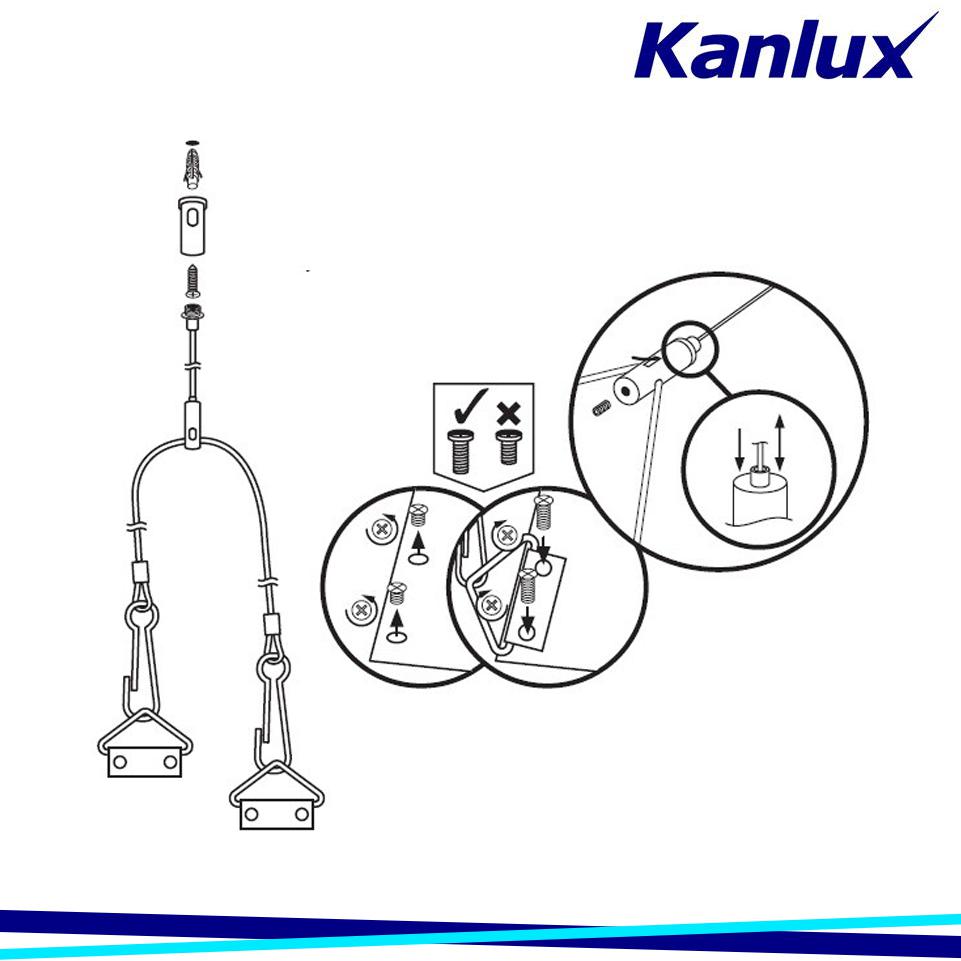 UCHWYT DO GIPSU CLIPS PANEL 60-62 - KANLUX