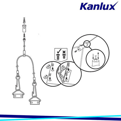 UCHWYT DO GIPSU CLIPS PANEL 60-62 - KANLUX