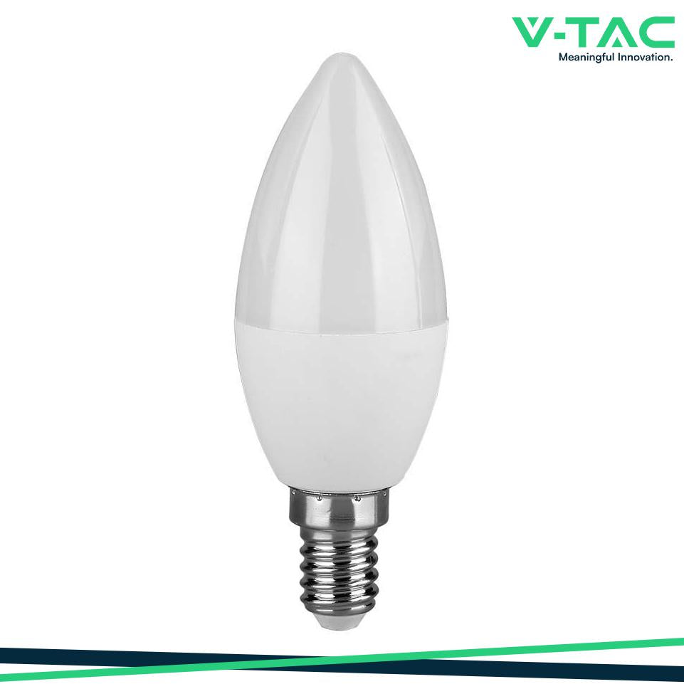 LED LAMPADINA SAMSUNG CHIP 7W E14 PLASTIC CANDLE 4000K