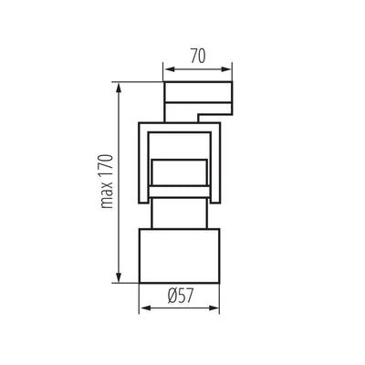 PROIETTORE PER BINARIO ATL5 GU10-W - KANLUX