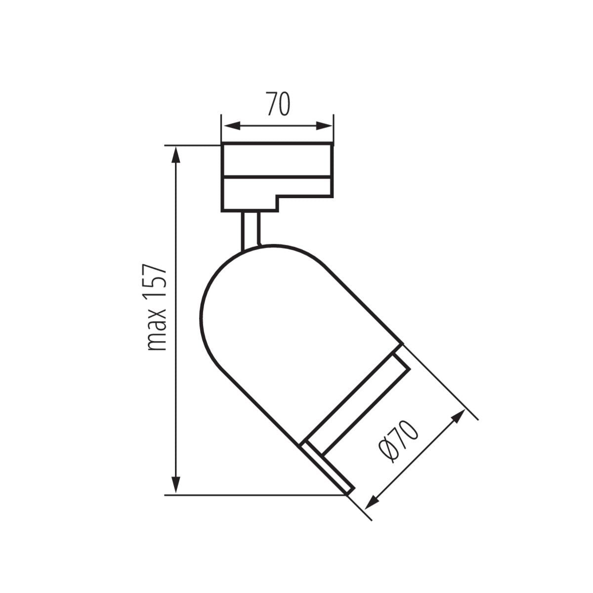 PROIETTORE PER BINARIO ATL3 GU10-B - KANLUX