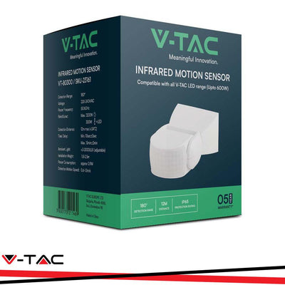 600W INFRARED MOTION SENSOR 180 D - WHITE BODY IP65