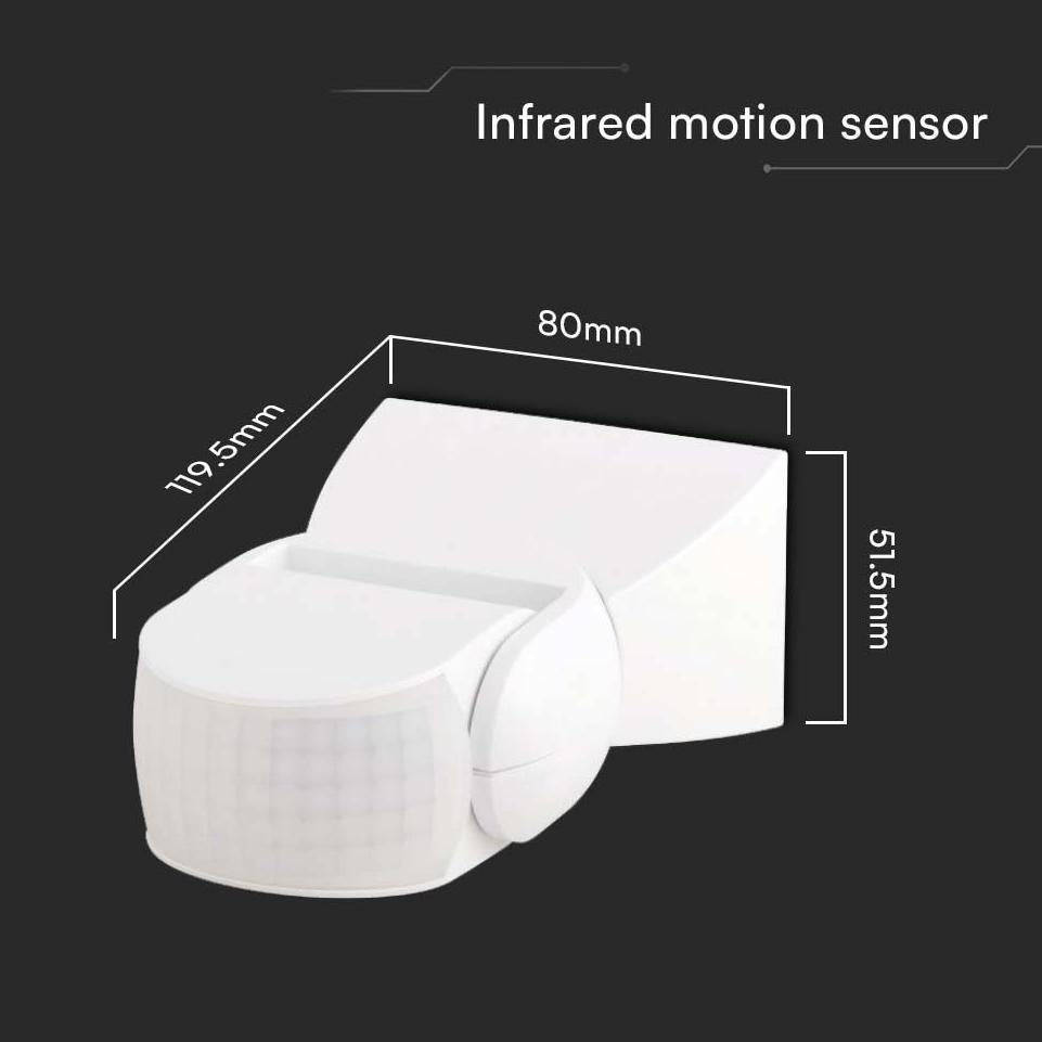 600W INFRARED MOTION SENSOR 180 D - WHITE BODY IP65