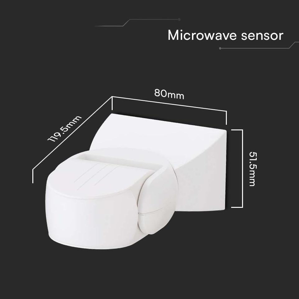 300W MICROWAVE MOTION SENSOR 180 D - WHITE BODY IP65