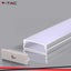 PROFILO IN ALLUMINIO CON DIFUSORE PER STRISCE LED 2000*30*10MM CORPO D ARGENTO