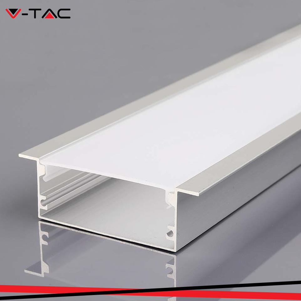 PROFILO IN ALLUMINIO  COLORE SILVER PER STRIP 2000*50*20MM