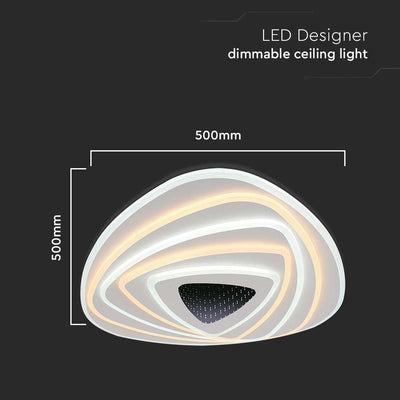 120W PLAFONIERA DI DESIGN SMART 3000K+6000K DIMMERABILE, TELECOMANDO