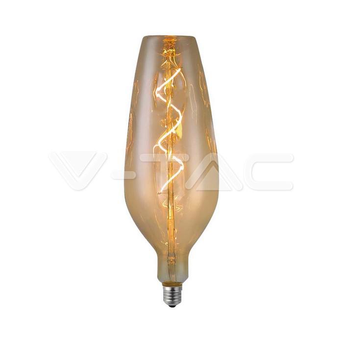 LED LAMPADINA 4W FILAMENTO SPIRALE B125 2700K VETRO FUM