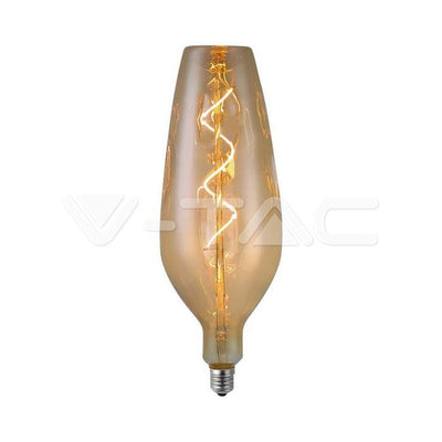 LED LAMPADINA 4W FILAMENTO SPIRALE B125 2700K VETRO FUM