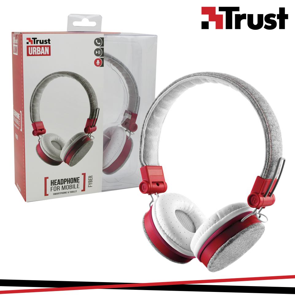 FYBER HEADPHONES GREY-RED