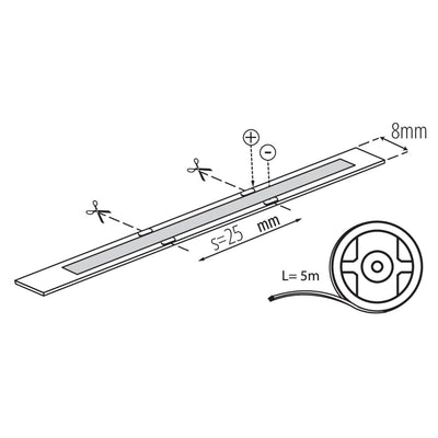 NASTRO LED LCOB 10W/M 12 IP00-NW - KANLUX