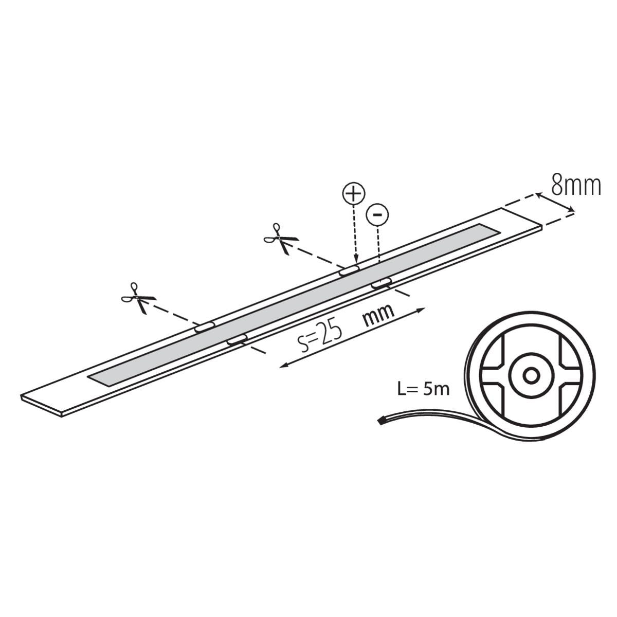 NASTRO LED LCOB 10W/M 12 IP00-NW - KANLUX
