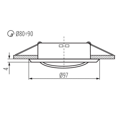 FARETTO INCASSO ARGUS II CT-2115-BR/M - KANLUX