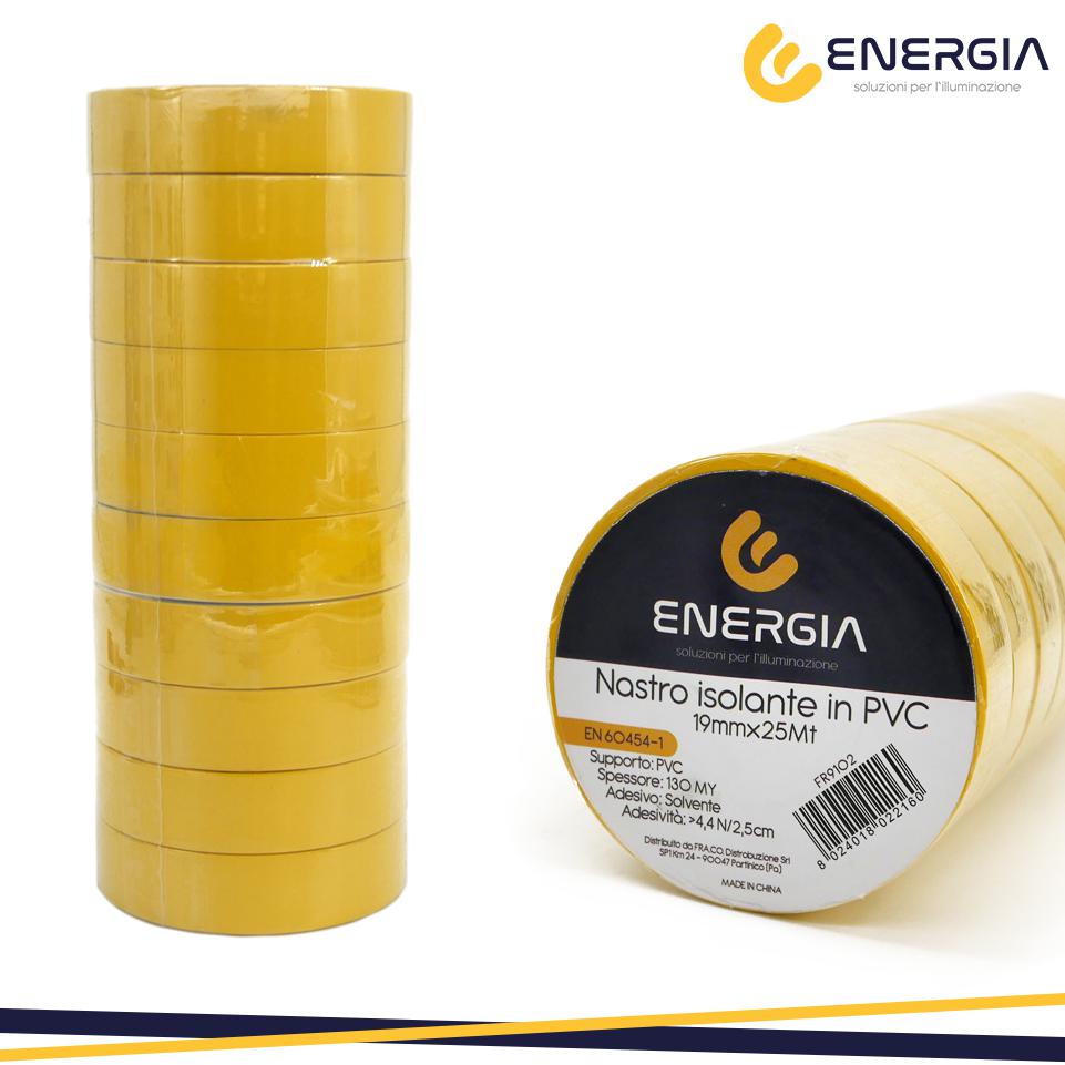 NASTRO ISOLANTE PVC 19MMX25MT  GIALLO