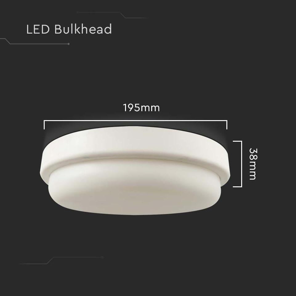 18W  LED DOMELIGHT BULKHEAD 4000K