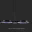 38W LED LAMPADARIO LED A SOSPENSIONE NERA 3000K