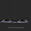 38W LED LAMPADARIO LED A SOSPENSIONE NERA 3000K