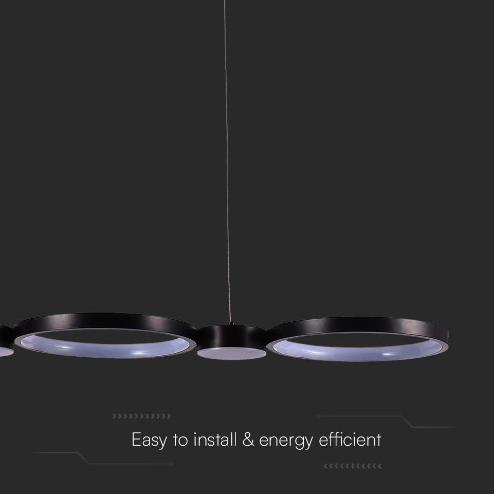 38W LED LAMPADARIO LED A SOSPENSIONE NERA 3000K