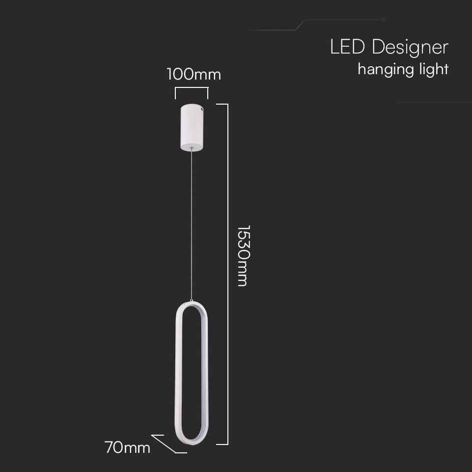 13W LED LAMPADARIO LED A SOSPENSIONE 40CM 4000K CORPO BIANCO