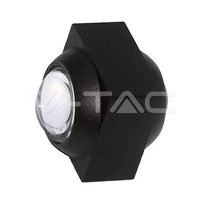 2W LAPADA LED DA MURO UP & DOWN 4000K CORPO NERO IP54