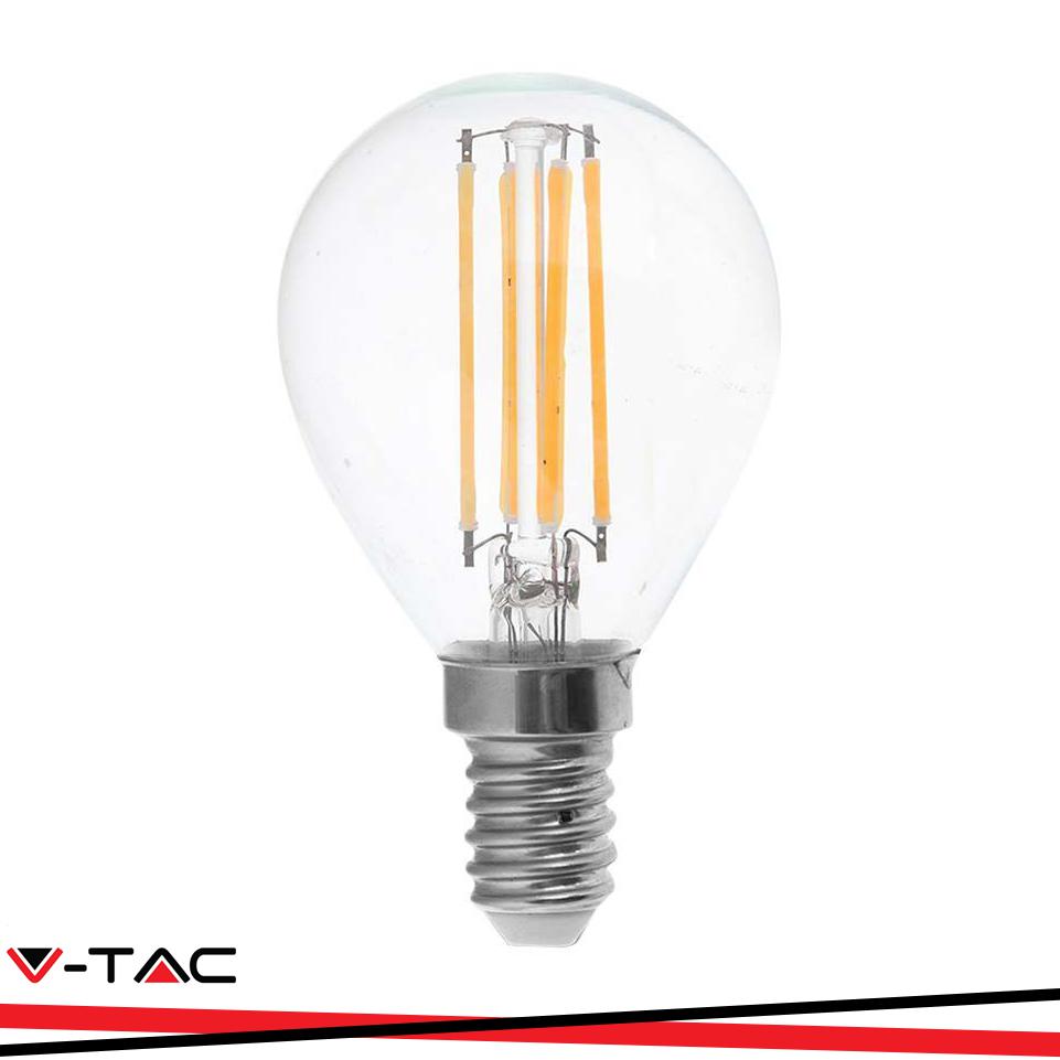 LED LAMPADINA 6W FILAMENTO E14 P45 CLEAR COVER 6500K