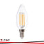 LED LAMPADINA 6W FILAMENT E14 CLEAR COVER CANDLE 3000K 130LM/W