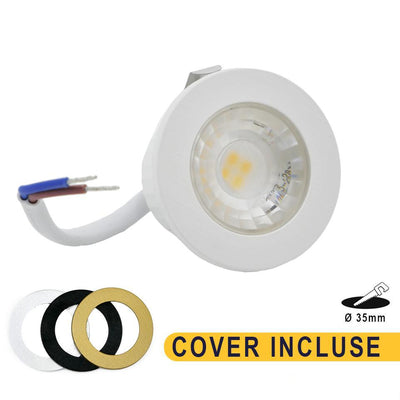 SPOTLIGHT BIANCO 3W 6000K IP65 COB 270LM