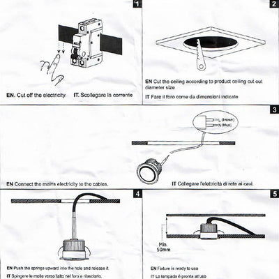 SPOTLIGHT BIANCO 3W 6000K IP65 COB 270LM