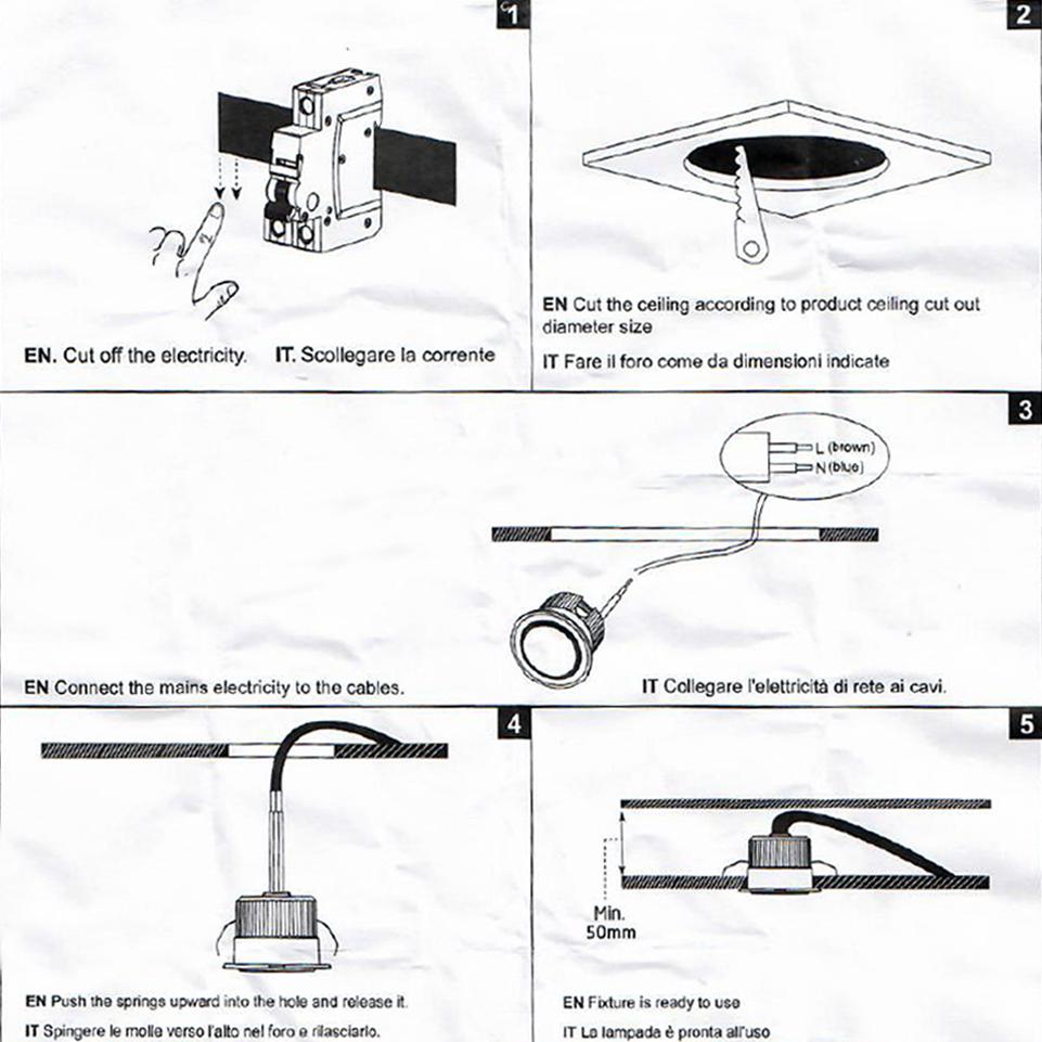 SPOTLIGHT BIANCO 3W 4000K IP65 COB 270LM