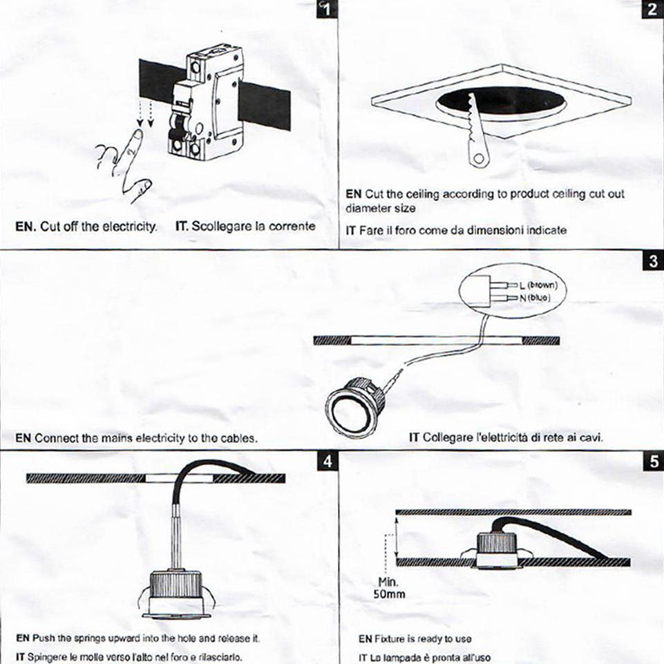 SPOTLIGHT BIANCO 3W 6000K IP65 270LM
