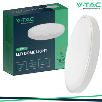 18W LED PLAFONIERA ROTONDA CORNICE BIANCA 3000K IP44