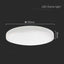 18W LED PLAFONIERA ROTONDA CORNICE BIANCA 3000K IP44