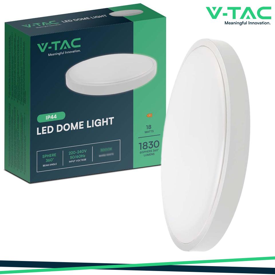 18W LED PLAFONIERA ROTONDA CORNICE BIANCA 4000K IP44