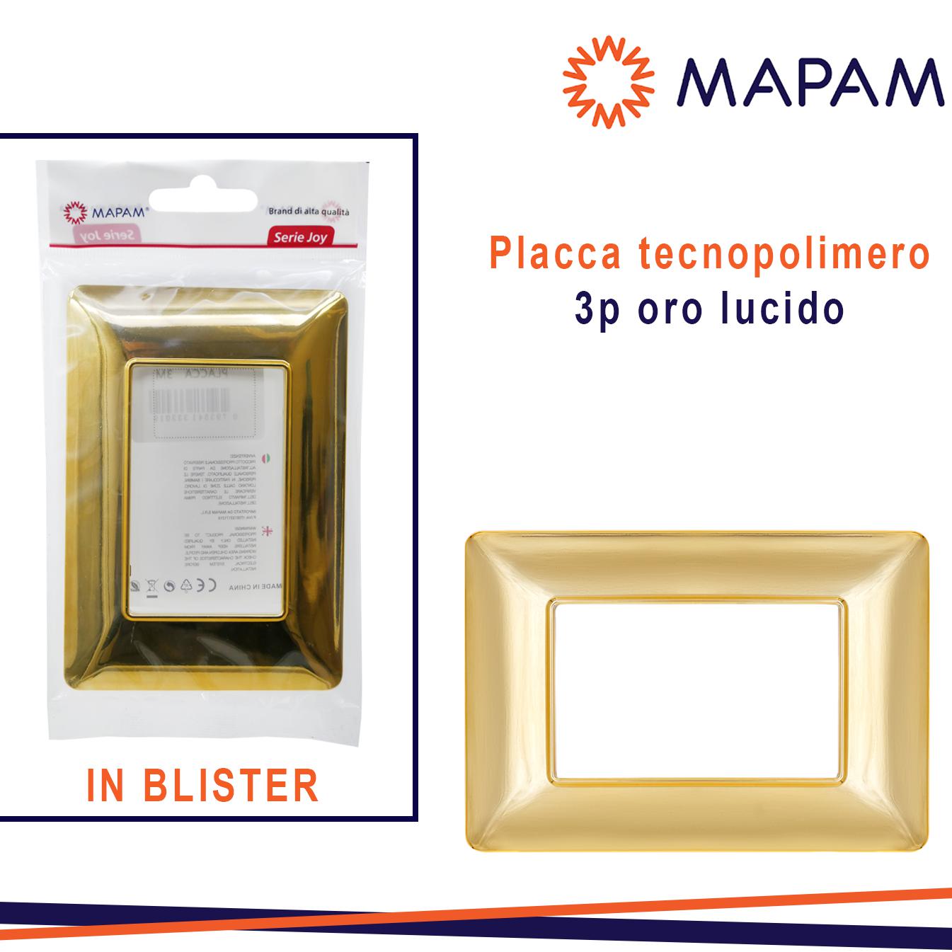 PLACCA 8003-03 3P ORO LUCIDO/MTX T3 JOY IN BLISTER
