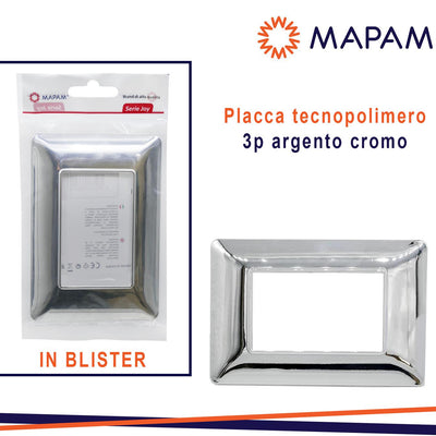 PLACCA 8003-04 3P ARGENTO CROMO MTX T3 JOY IN BLISTER