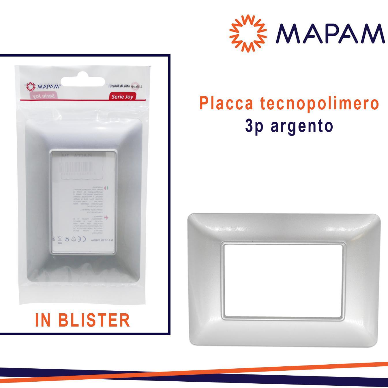 PLACCA 8003-05 3P ARGENTO/MTX  T3 JOY IN BLISTER