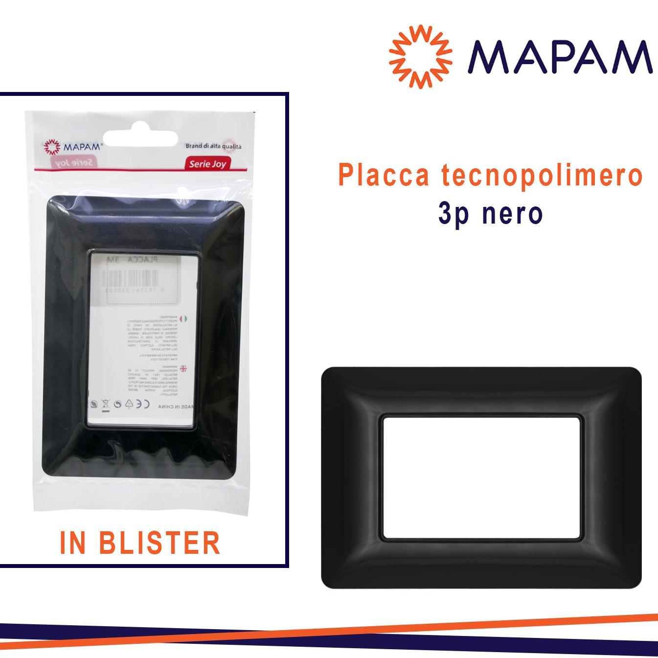 PLACCA 8003-10 3P NERO BISTR T3 JOY IN BLISTER