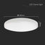 18W LED PLAFONIERA ROTONDA CORNICE BIANCA 6500K IP44