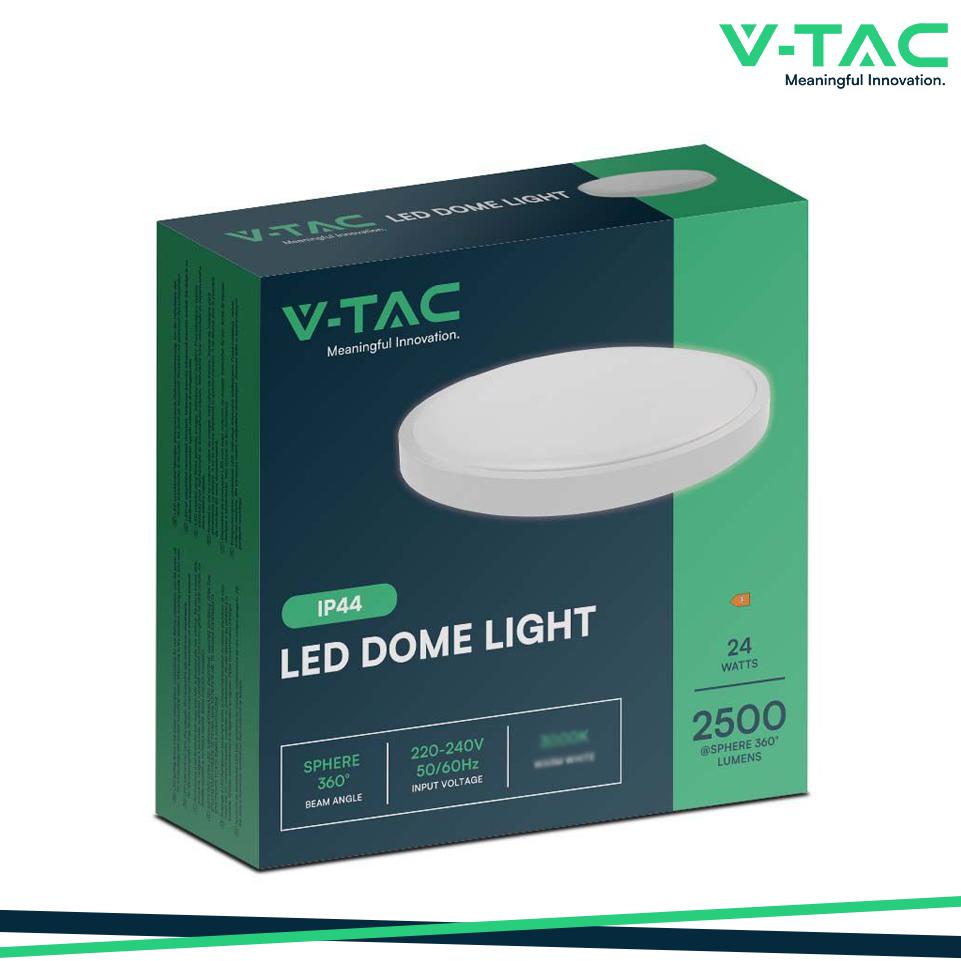24W LED PLAFONIERA ROTONDA CORNICE BIANCA 6500K IP44