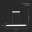 LED HANGING LAMP (80*100CM)  3000K WHITE BODY