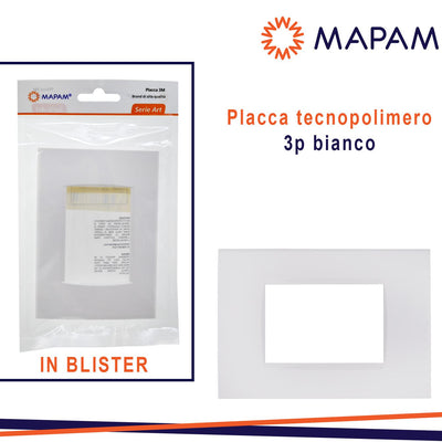 PLACCA 1003-1 3P BIANCA/LGT    TECNOPOLIMERO T1