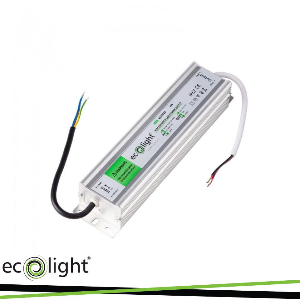 ALIMENTATORE IP67 120W 12V 10A 245X75X40MM