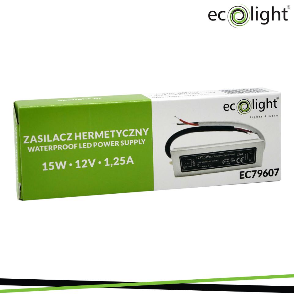 ALIMENTATORE IP67 15W 12V 1,25A 115X30X20MM